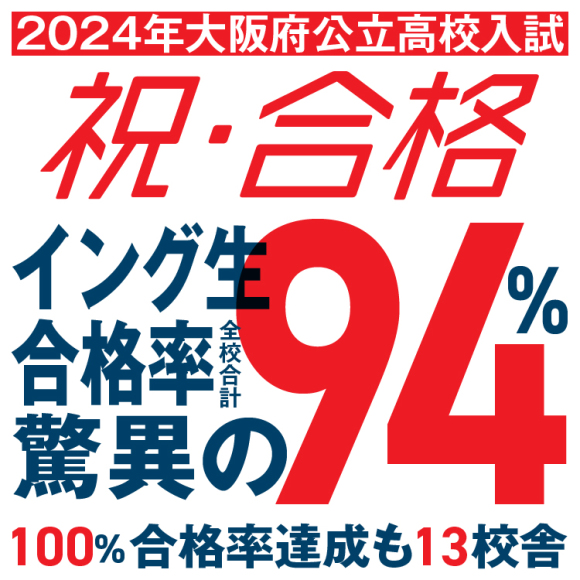 2024年度大阪府公立高校入試合格率