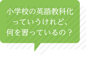 小学校の英語教科化っていうけれど、何を習っているの？